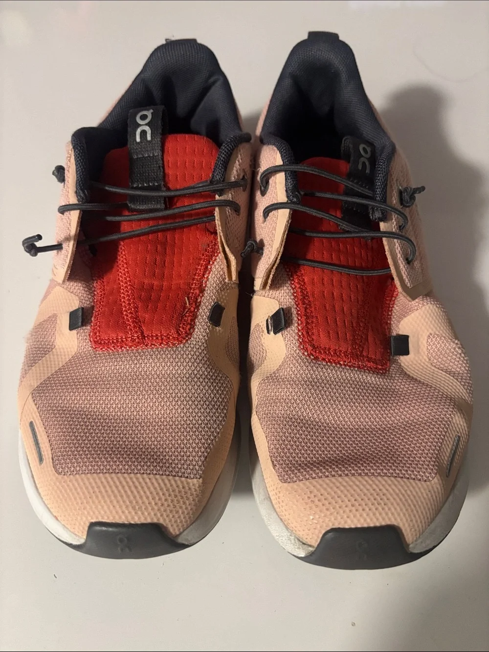 On Running Kids Pink and Red Slip-On Sneakers